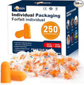 VOISEN Ear Plugs - 250 Pairs Noise Cancelling Ear Plugs for Sleeping, Snoring, Studying, Concerts & Traveling