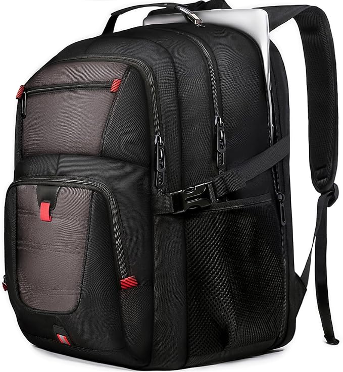Z-MGKISS 18.4 Large Travel Backpack, USB Computer Bagpack Fits 18.4 Inch Laptop, Business Backpack for Men, TSA Flight Approved, Laptop Backpacks, Grey