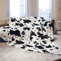 Queen Size Fleece Blanket for Bed, Extra Large Black & White Queen Bed Blanket Soft Couch Throws, All-Season Cute Country Home Decor, Cozy Gifts for Women Men, Lightweight 90" x 90"