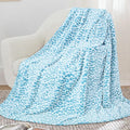Blue Blanket Lighweight Sky Blue Fleece Blankets Throws Cyan Soft Blanket for Kids Girls Boys Women Men Birthday Gifts Decor Stuff 50x60inch