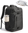 BAGSMART 40L Travel Backpack for Women & Men Fits 17-Inch Laptop, Airline Approved Carry On Backpack with Wet Pocket & Shoe Pouch, Water-Resistant Personal Item Travel Bag, Black