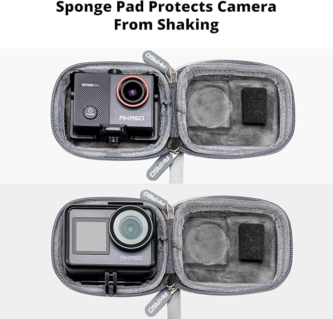 AKASO Protective mini Carrying Case for GoPro Hero 13/12/11/10/ 9/EK7000/Brave 4/Brave 7 LE/Brave 7/DJI/Apexcam Action Camera