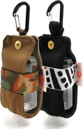 Travel Size Hand Sanitizer Holder,Bottle Case and Carabiner Carrier bag-Portable Mini Waist Bag for Liquids Clip On Backpack and Purse - Not Include Empty 60ml/ 2 oz bottle. (2 Pack) Oliver And Black