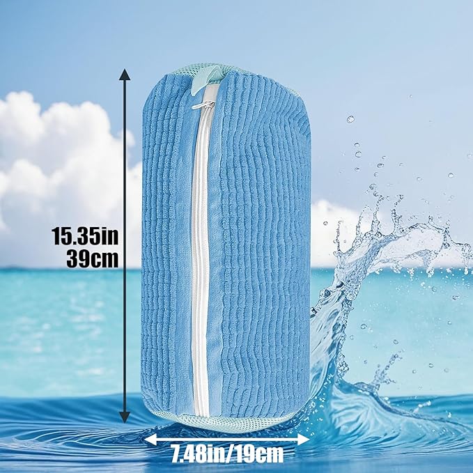 2 Pack Shoe Washing Machine Bag Shoe Washing Bag Shoe Mesh Laundry Bags Shoe Bags for Travel Reusable Shoe Cleaning Bag for All Shoe Sizes (Blue)