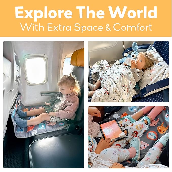 Little Traveler Toddler Airplane Bed & Seat Extender – Cozy & Easy Setup Airplane Bed for Kids, Ages 1-4