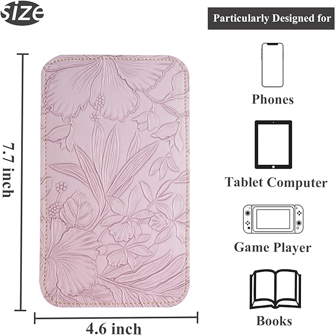 Airplane Travel Essentials for Flying Flex Flap Cell Phone Holder & Flexible Tablet Stand for Desk, Bed, Treadmill, Home & in-Flight Airplane Travel Accessories(1-Carved Purple)