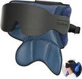 SARISUN Travel Pillows for Airplanes, Airplane Pillow with Sleep Eye Mask, 360° Support Headrest, Travel Essentials, Adjustable Airplane Head Strap for with/Out Headrest Seat, Mottled Blue