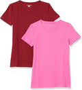 Amazon Essentials Women's Regular-Fit Short-Sleeve T-Shirt (Crewneck and V-Neck Options), Multipacks