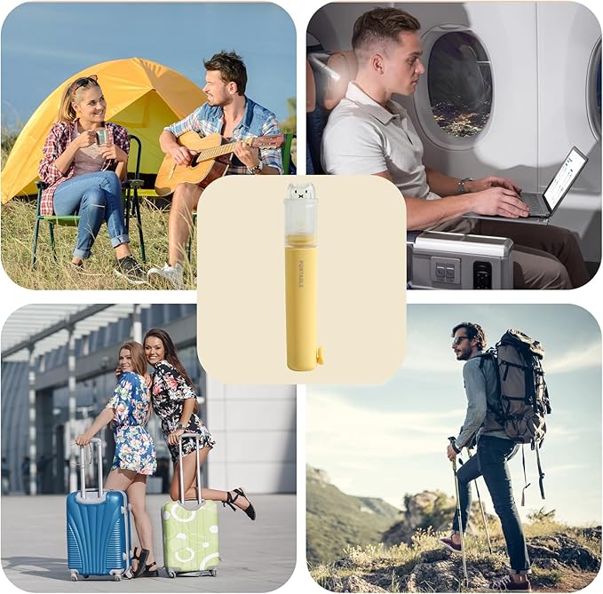 Tizee Mini Folding Toothbrush Set - 2 in 1 Portable Travel Toothbrush with Cover and Toothpaste Case, Foldable and Replaceable Heads for Home, Travel, Outdoor, Hiking, Camping, 2 Sets