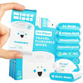 Impossibly Compact Travel Flushable Wipes - 99.5% Water and Aloe - Safe for Sensitive Skin & Hypoallergenic - Travel Essentials for Adults, Kids & Babycare, Unscented, 24 Pack 144 Wipes