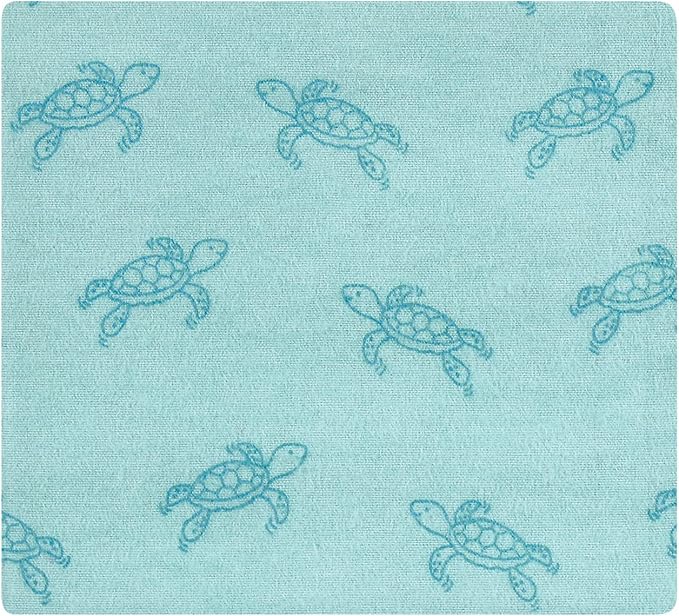 Hudson Baby Unisex Baby Cotton Flannel Receiving Blankets, Sea Characters, One Size