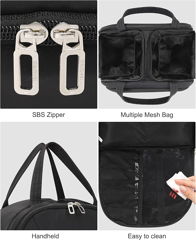 Travel Toiletry Bag, Lightweight Large Toiletry Bag for Women Wide-Open Ultra Light Cosmetic Makeup Bag Standing Toiletry Organizer with Handle for Full-Size Toiletries, Travel Essentials, Accessories