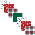 Hudson Baby Unisex Baby Cotton Flannel Receiving Blankets Bundle, White Tartan, One Size