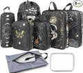 8 Pcs Compression Packing Cubes for Travel, Lightweight Waterproof Luggage Organizer Bags Set, Washable Packaging Cubes for Women Backpack Carry-On Suitcases
