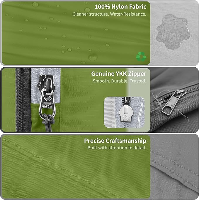 Cipway - 5 Set Compression Packing Cubes for Travel, Ultralight Packing Organizers for Luggage Suitcase & Backpack (Green), L