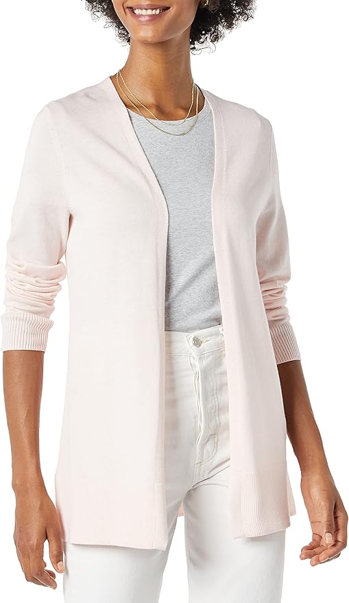 Amazon Essentials Women's Lightweight Long Sleeve Open-Front Cardigan Sweater (Available in Plus Size)