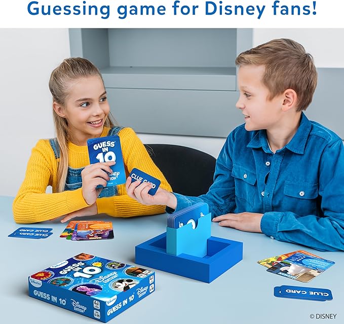 Skillmatics Guess in 10 Disney, Card Game for Girls, Boys, Kids, Teens, Adults Who Love Cinderella, Mickey Mouse, Moana, Travel Toy, Screen-Free Fun, Gifts for Ages 6, 7, 8, 9 and Up