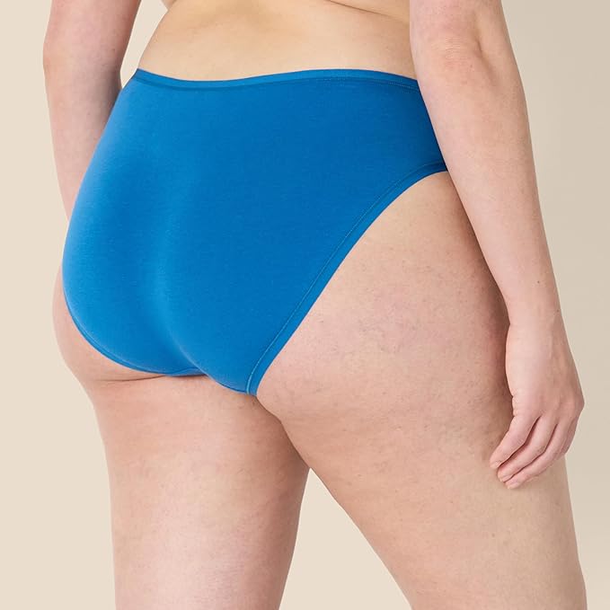 Amazon Essentials Women's Breathable Cotton Bikini Brief Underwear with Full Coverage, Multipacks