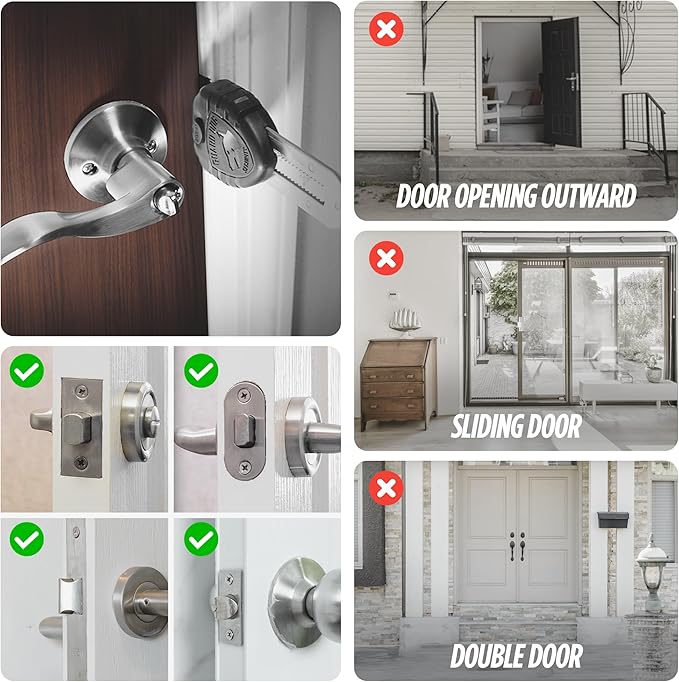 Guard Dog Security Blocklock Portable Door Lock, Hotel Door Locks for Travelers Security, Tough, Durable, Apartment Door Security, Home Security, Travel Essentials, Easy to Use