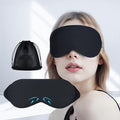 Cool-Touch Cotton Eye Sleep Mask for Men & Women, Soft & Breathable, Pressure-Free Design for Side Sleepers, Adjustable Light Blocking Mask for Sleeping, Travel & Naps (Black)