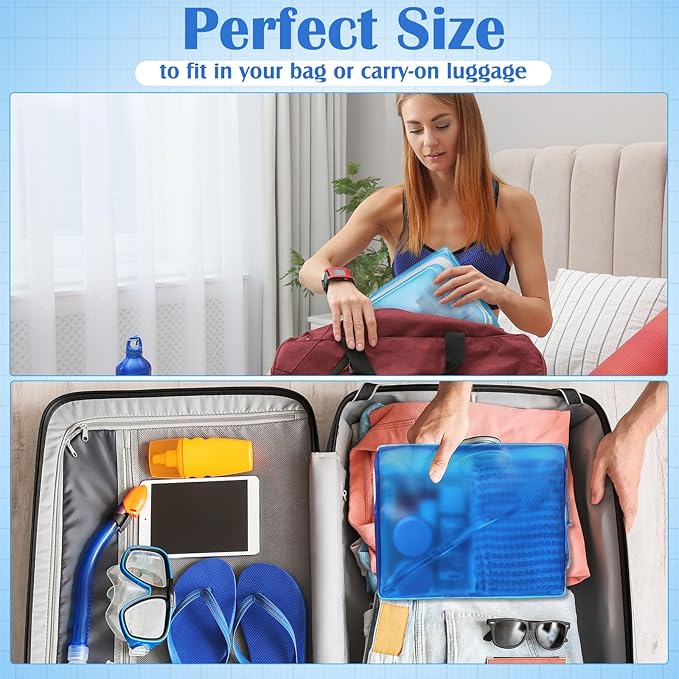 4 Pack TSA Approved Travel Toiletry Bags Frosted Translucent Leak-proof Cosmetic Makeup Bags for Women Men Travel Organizer Airport Security(Blue,8.5 x 6.3 x 2.9 Inch)