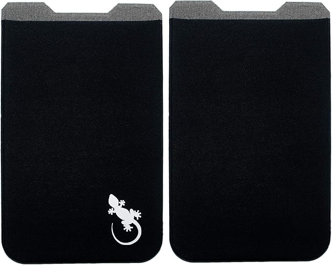 Phone Wallet - Adhesive Card Holder - Cell Phone Pouch - Stick on Lycra Pocket by Gecko - Carry Credit Cards and Cash