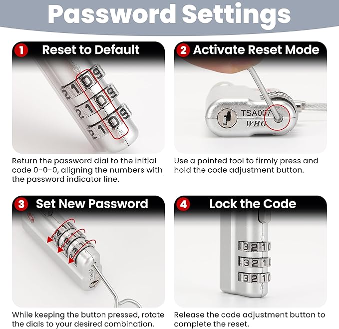 Professional Gun Case Lock TSA Approved – Heavy-Duty, Cut-Resistant & Child-Safe Security Padlock for Firearms, Pistols, Rifle Cases, and Travel Luggage