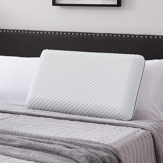 Weekender Gel Memory Foam Pillow - Standard Size - 1-Pack - Medium Firm Feel - Neck and Shoulder Support - Side & Back Sleepers - Home, Hotel, & Hospital Essentials - CertiPur Certified