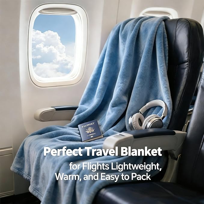 SNZ Wearable Blanket for Womens and Mens, Comfy Flannel Poncho, Snuggie Warm Shawl Wraps for Women, Birthday Gift Ideas