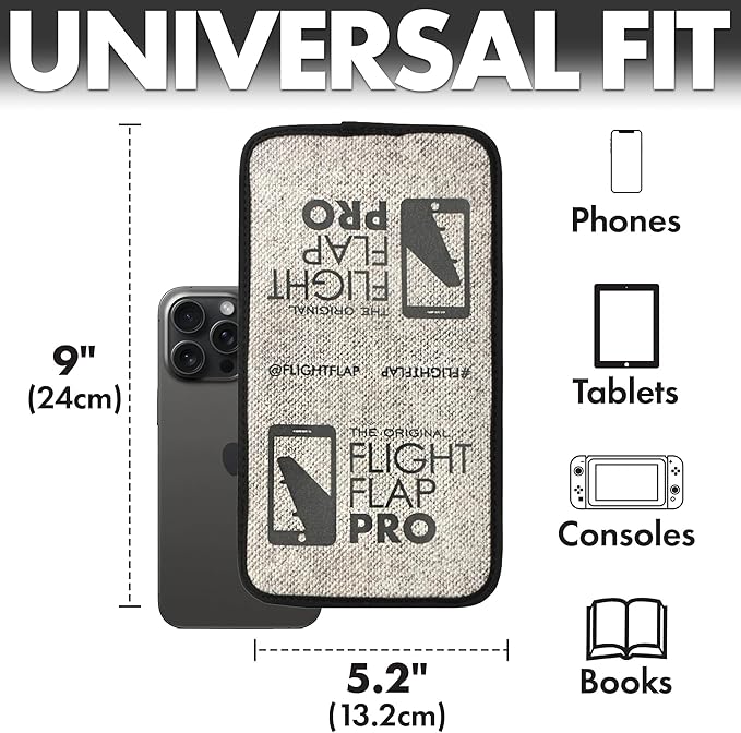 Flight Flap Airplane Phone Holder, Flexible Cell Phone Holder, Folding Cellphone Stand for Desk, Bed, Office, Treadmill - Airplane Gadgets for Long Travel Accessories - Plane Essentials (Pro)