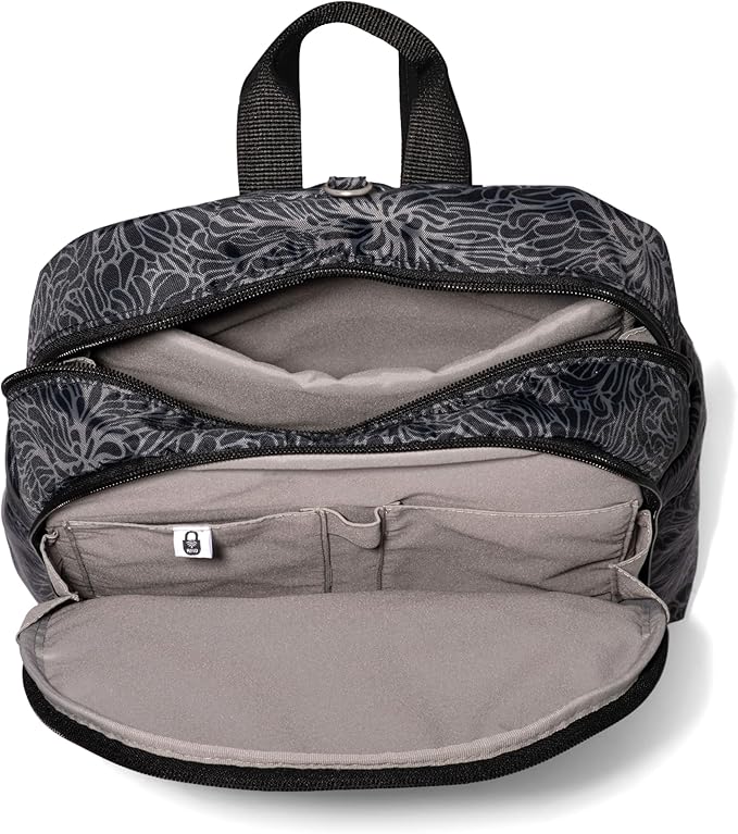 Securtex Anti-Theft Getaway Backpack - 9.4"x13"x5" Travel Safe Bag w/Locking Zippers, Slash-Resistant, RFID