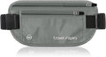 travel inspira Travel Money Belt with Slim Anti-Theft RFID Blocking Passport Holder for Travel Concealed under Clothes for Ultimate Protection of Credit Cards, Cash, Passport & Documents, Grey