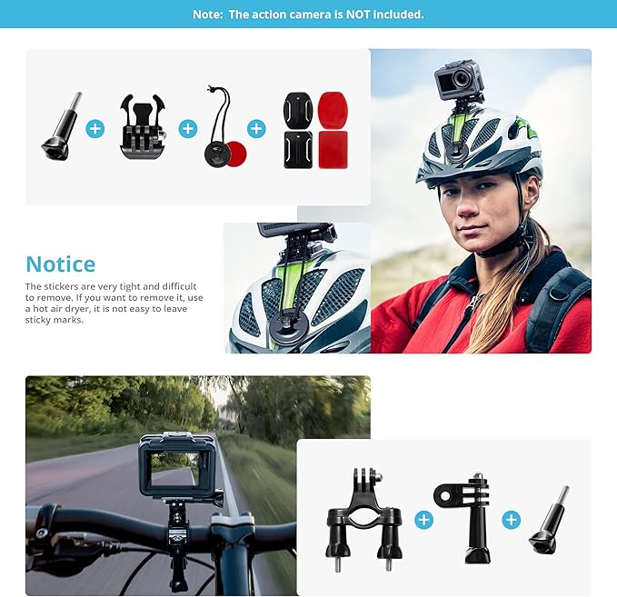 AKASO 42 in 1 Action Camera Accessories Kit for EK7000/EK7000 Pro/Brave 4/Brave 4 pro/Brave 7 LE/Brave 7/Brave 8/V50X/V50 Pro/V50 Elite/GoPro Hero 13 12 11 10 9