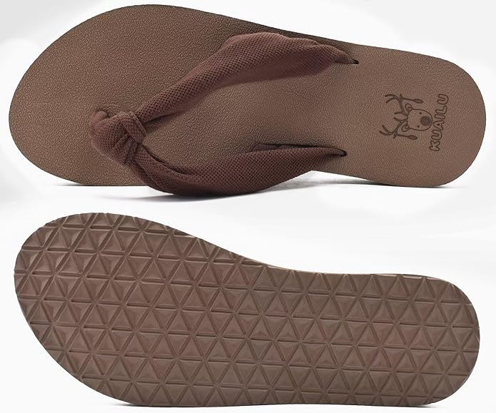 KuaiLu Flip Flops for Women with Arch Support Yoga Mat Comfortable Summer Beach Walking Thong Cushion Sandals Slip On Indoor Outdoor