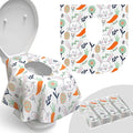 Relyo Disposable Toilet Seat Cover for Travel – 20 Pack with Covers Wrapped in Sets of 2, Non-Flushable Liners, Fits Most Seats – Kids, Toddlers, Adults (Bunny, 20)
