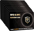 SaiTech IT 10 Pack RFID Blocking Card, Slim Protector for Entire Wallet, Purse, and Debit Credit Cards from NFC Contactless Theft for Men & Women - WG Black