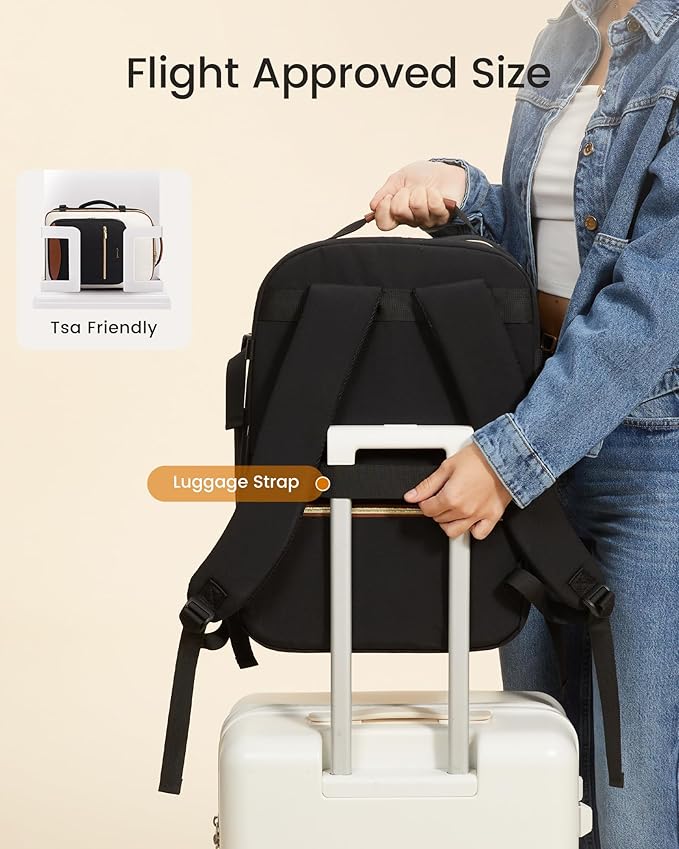 LOVEVOOK 56L Travel Backpack for Women & Men, Airline Approved Carry On Luggage with 3 Packing Cubes, TSA Overnight Bags, Waterproof Personal Item Bag, Weekender Essentials Backpacks fits 17" Laptop