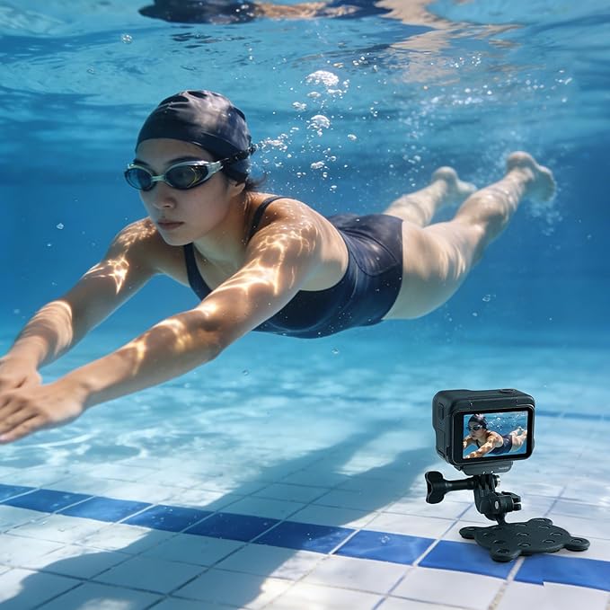 Swimming Pool Mount for Insta360 X5 X4 Air ACE PRO 2 Action Camera Suction Cup Adapter for DJI Osmo 360 Action 6 5 Nano for Gopro Hero 13 12 Max 2 Accessories