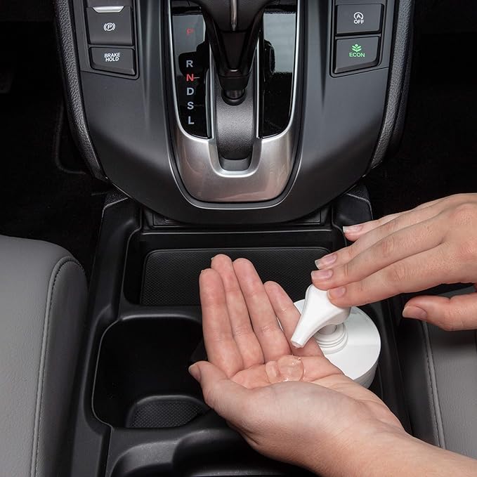 Portable Hand Sanitizer Dispenser for Car Cup Holders (Smiley Face)