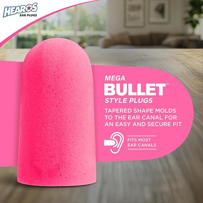 HEAROS Sleep Pretty in Pink Ear Plugs For Sleeping, 14 Pair (Pack of 1)