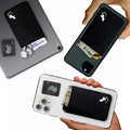 Phone Wallet - Adhesive Card Holder - Cell Phone Pouch - Stick on Lycra Pocket by Gecko - Carry Credit Cards and Cash