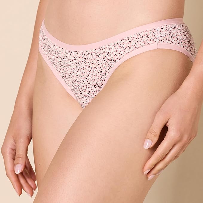Amazon Essentials Women's Breathable Cotton Bikini Brief Underwear with Full Coverage, Multipacks