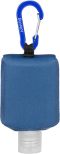 Hand Sanitizer Bottle Case Holder, Travel Size Empty Bottle Refillable Containers for Soap, Lotion, and Liquids - 60ML/2 oz Flip Cap Reusable Bottles with Carabiner Carriers