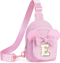 Sling Bag for Girls Kids, Initial Small Crossbody Bags for Girl Kid, Birthday Gifts for 2 3 4 5 6 7 Year Old Girls, Gifts for Kids Cross Body Bag Sling Bags for Girl Kid (Pink E)