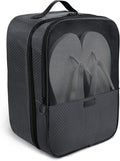 Aosbos 2 Layers Shoe Bags for Travel with Trolley Sleeve Portable Shoe Storage Pouch Shoe Packing Cubes with Structure, Honeycomb Grey