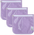 HIONXMGA TSA Approved Toiletry Bag, Set of 3 Clear Travel Toiletry Bag Quart Size Zipper Travel Pouch, Waterproof Makeup Cosmetic Bag for Women Men Kids Toiletries Carry on, Purple Large