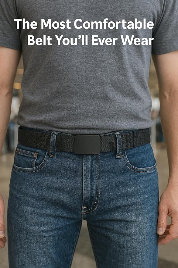 Security Money Belt with Hidden Money Pocket - Nylon Tactical Belt for Men & Women with Nonmetalic Buckle - Security Money Belt for Valuables, Cash, Passport - Cashsafe Anti-Theft Wallet Size Medium
