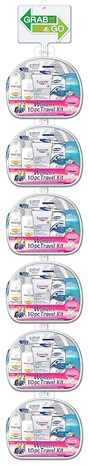 Convenience Kits Women’s Deluxe 10 PC Travel Kit (Pack of 6), Featuring Pantene Hair Products