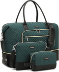 Duffle Bag for Women Travel, Weekender Bag Overnight Bag with Shoe Compartment, Carry on Bag with Crossbody Purse for Over Night, Weekend, Yoga, Gym, Business Trips, Hospital, DarkGreen Black