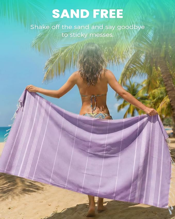 Antfuny 6 Packs Turkish Beach Towels Yoga Blanket Gym Workout Towel 2024 Women Birthday Gift Ideas for Mom Day Mother Grandma Wife Sister Girlfriend Her Friend Appreciation Thank You